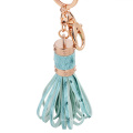 Genuine leather keychain/leather tassel keychain for bag charms